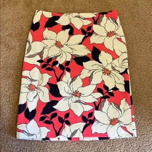 Floral pencil skirt